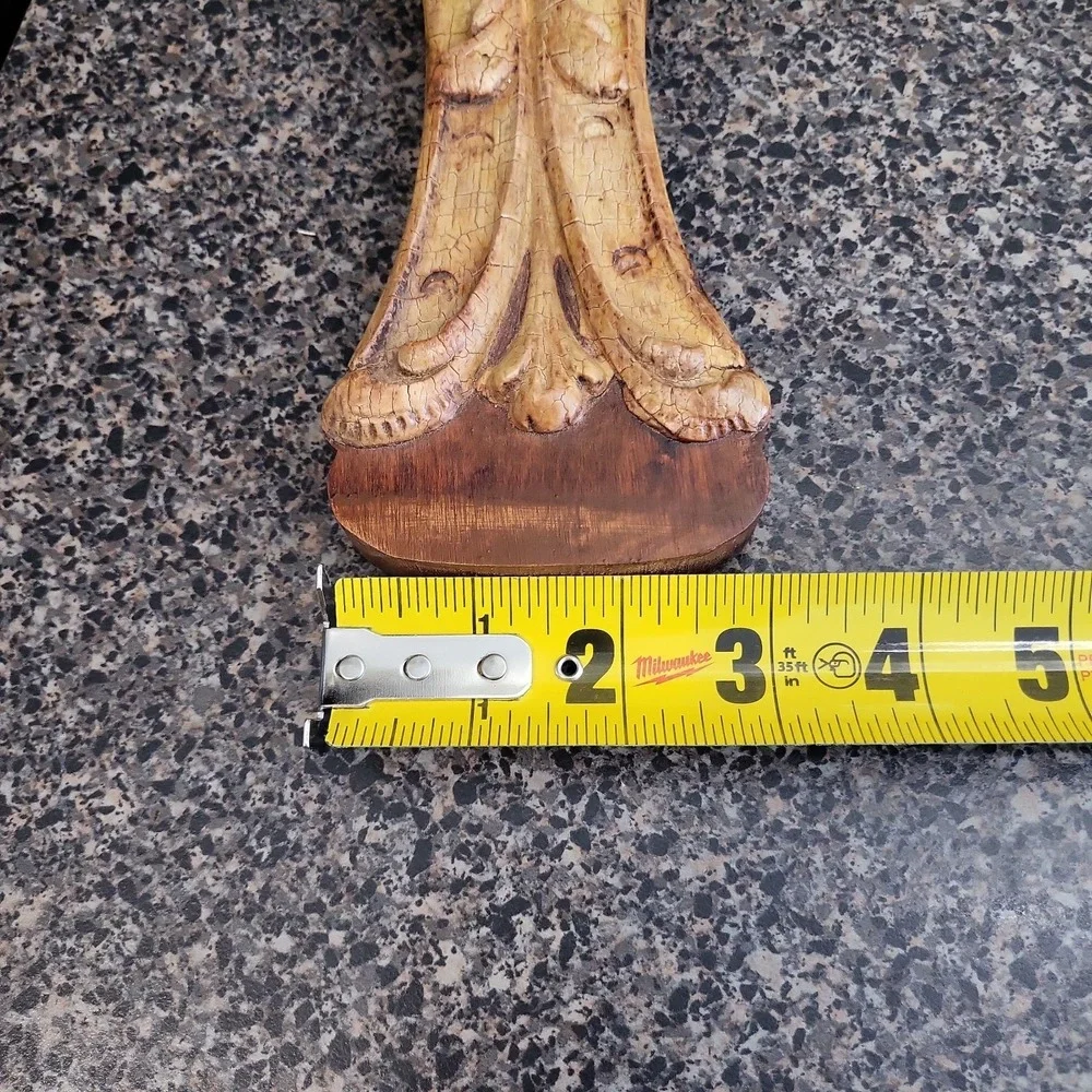 VINTAGE Hand-Carved 2-Sided Wooden Decorative Wall Paddle Spoon Country‎ Rustic